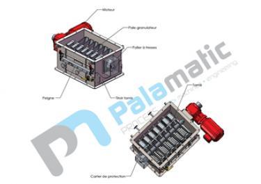 GR50 Industrial granulator layout - Bulk material and powder handling 