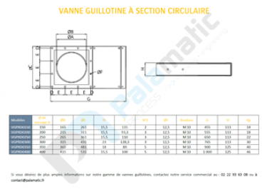 Slide valve drawing - Bulk material and powder handling 