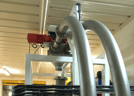 aeromechanical conveyor bulk handling