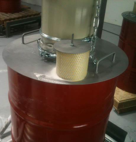 drum filling system bulk handling