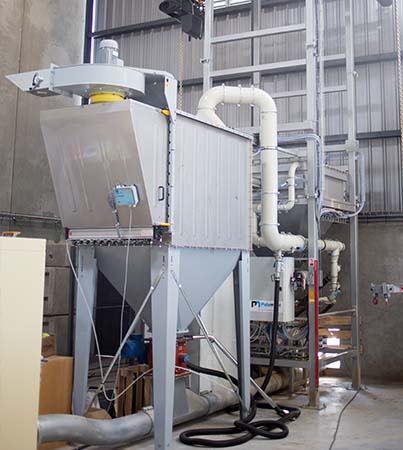 Industrial dedusting system for air purification