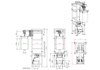 big bag and sack unloading electric hoist loading