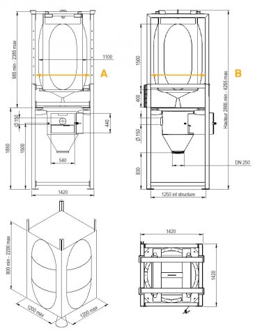 big bag discharging unlacing cabinet forklift truck loading layout