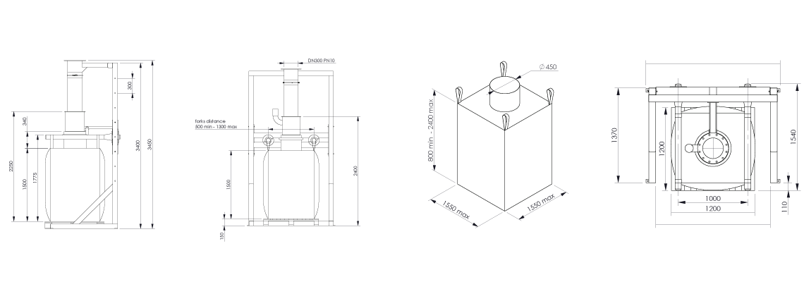 Big bag filling system FlowMatic 01- Bulk powder handling 