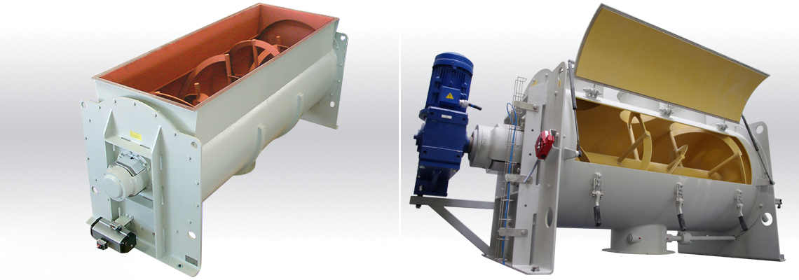 Horizontal ndustrial mixer - Bulk materials and powder handling 