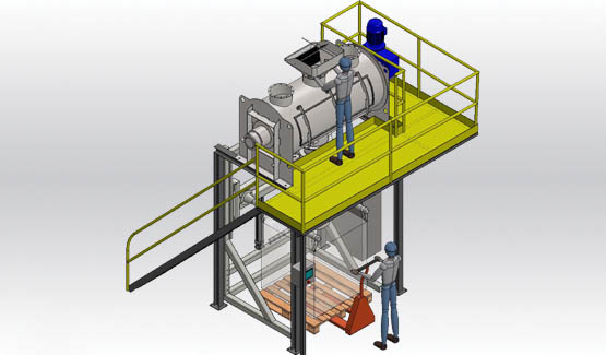 dosing mixing dried fruit big bag filling