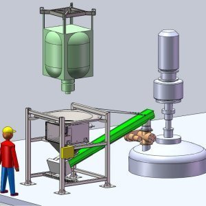 drop trough rotary airlock valve implantation