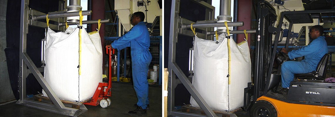 Advies experts handling big bag Palamatic Process