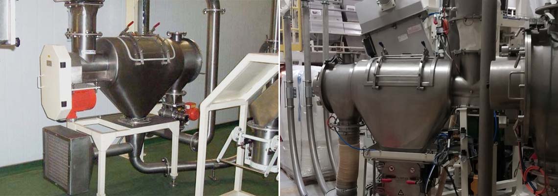centrifugal sieve on pneumatic conveying line