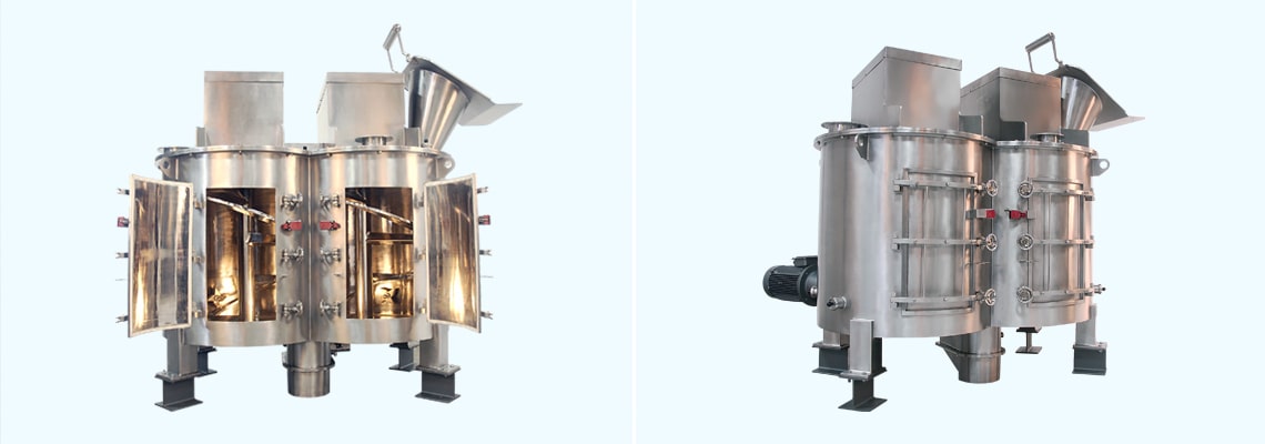 Industrial discontinuous vertical mixer - Bulk materials and powder handling 