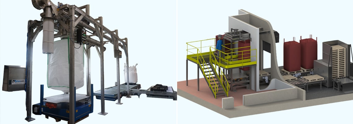 Bulk bag filling system FlowMatic10 Easy Clean Design