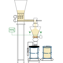 Drum filling unit