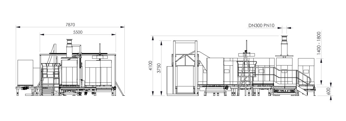 Plan de la station de conditionnement octabins - OC3