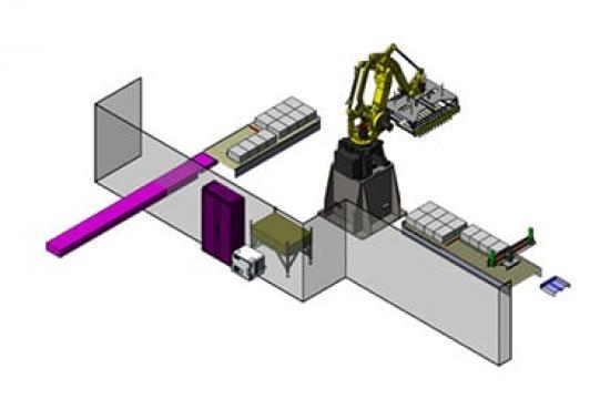 Petfood depalletising cell