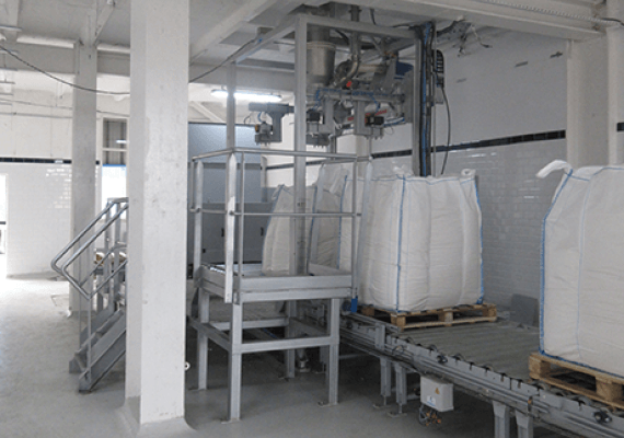 big bag filling line conveyor