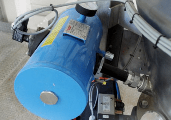 air cannon bulk material flowing