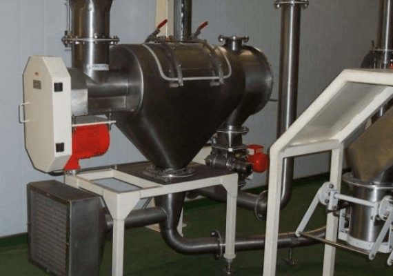 centrifugal sieve on conveying line