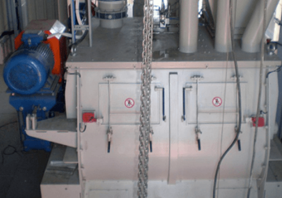 discontinuous paddle mixing unit