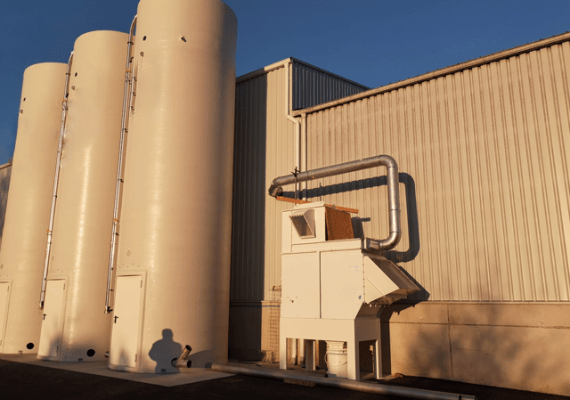 metalllic silo powder storage