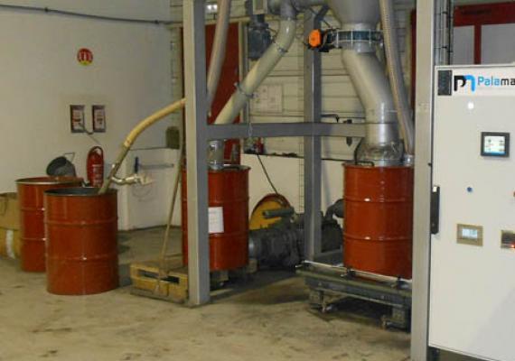 palamatic process drum filling system powder handling
