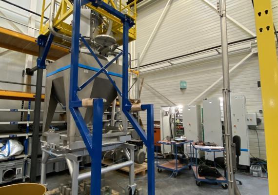 Silo tampon avec transfert pneumatique