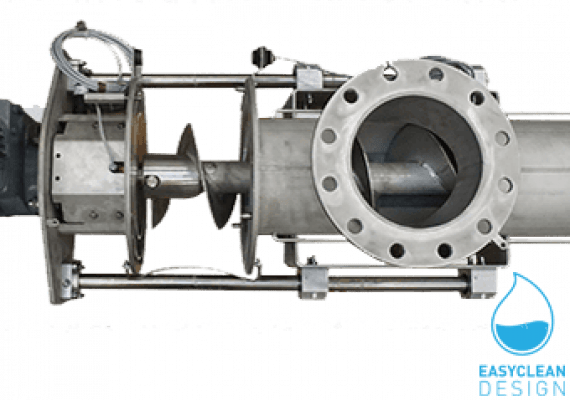 Easyclean design tubular screw