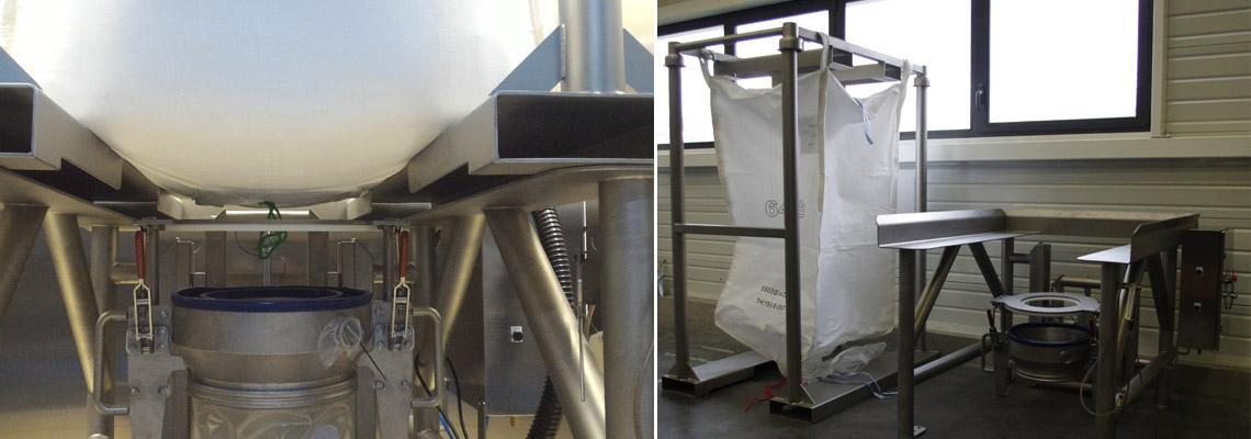 Jumbo bag discharging - Bulk material and powder handling 