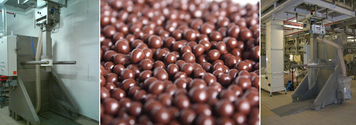 Chocolate beads processing line 