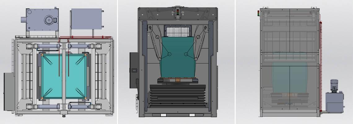 Massaging frame for big bags