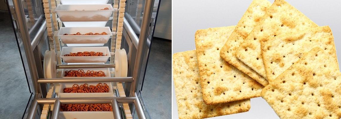 Mechanical conveyor for appetizer cookies