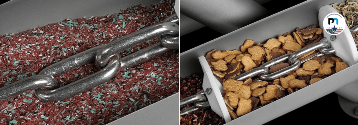 mechanical transfer by tubular conveyor