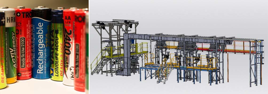 line manufacturing paste for batteries