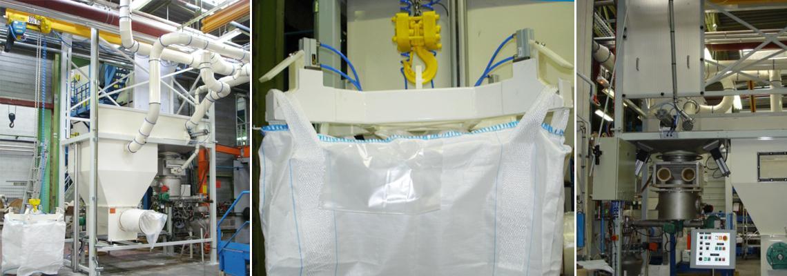 Jumbo bag discharging - Bulk material and powder handling 