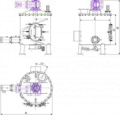 Industrial discontinouous mixer - Bulk materials and powder handling 