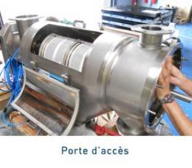 Tamis centrifuge - Porte d'accès