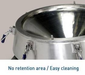 Vibratory sieve easy cleaning