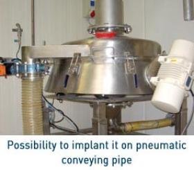 Vibratory sieve pneumatic conveying