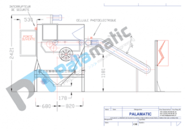 Automatic sack discharging Minislit layout