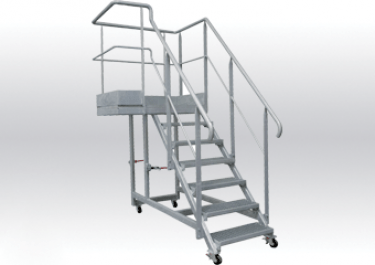 Access platform on big bag filling system