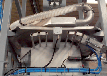 Big bag discharging - Dedusting ring