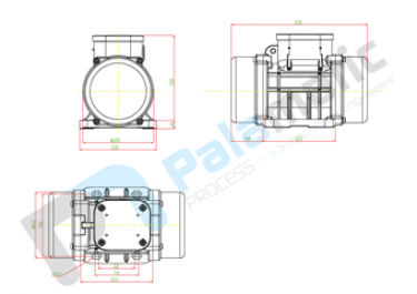 Electric vibrator drawing - Bulk material and powder handling 