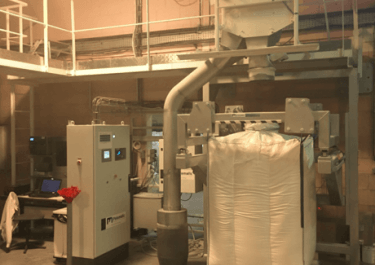 big bag filling lifting table food application