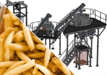 Frozen french fry production
