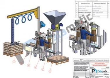 Sack loading station