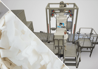 Production of polyethylene flakes