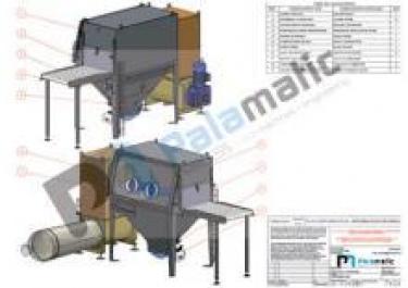 Contained sack manual discharging 1200