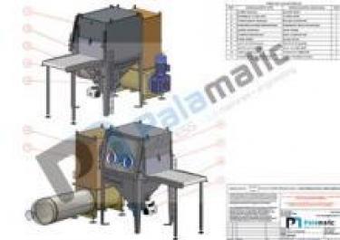 Contained sack manual discharging 800