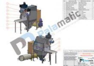 Contained manual sack discharging dust 1000