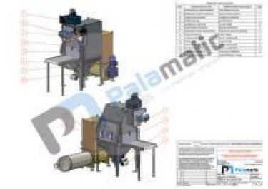 Contained manual sack discharging dust 800