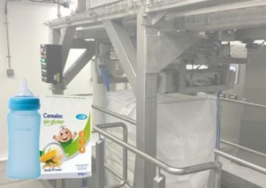 Hygienic big bag filling station for infant milk powder